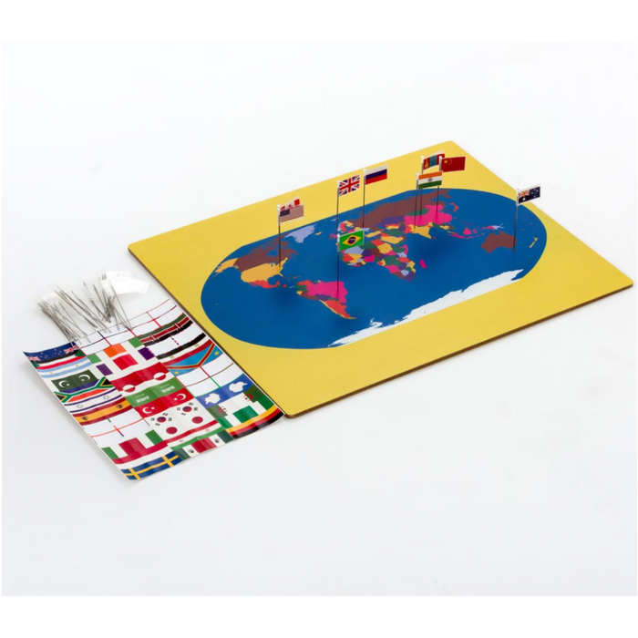 Montessori Pin Maps of World