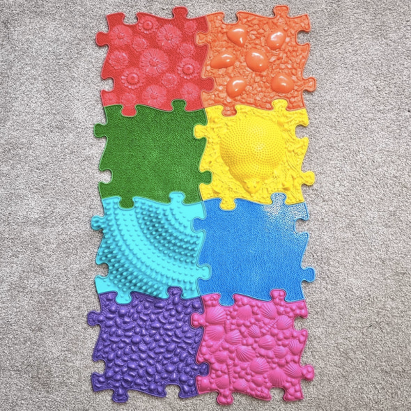 Sensory Playmat Rainbow Set 8pc by Muffik Sensory Toys Developmental Toys for Toddlers Best Seller 3yrs+