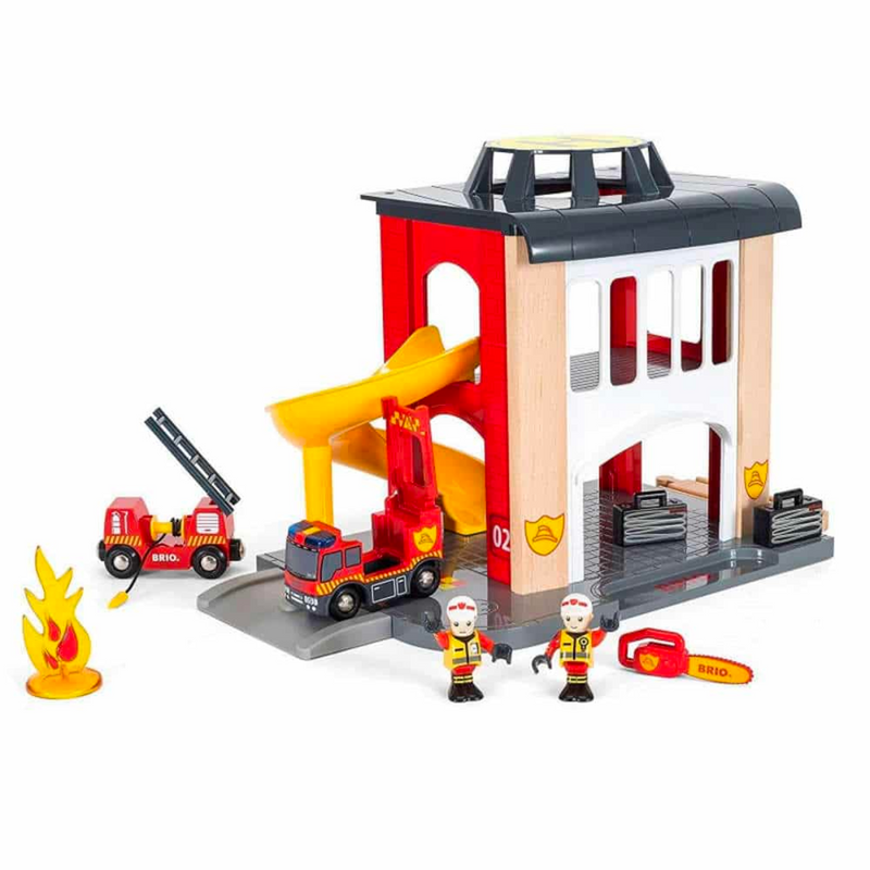 BRIO Fire Station 12pcs Set With Sound and Light Large Set Best Seller  3yrs+