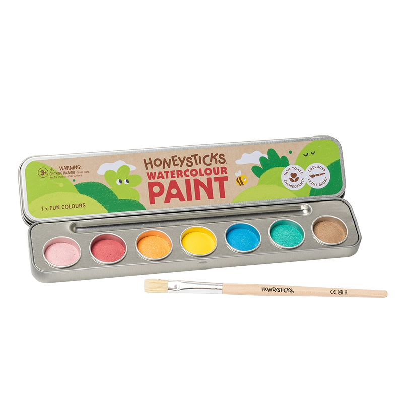 Honeysticks Natural Watercolour Paints 7 Colours Art and craft for kids 3yrs+