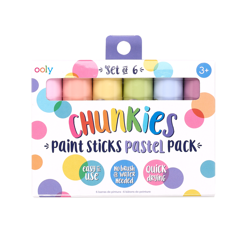 Ooly Chunkies Paint Sticks Set of 6 Pastel Stationary Art and craft for kids 3yrs+