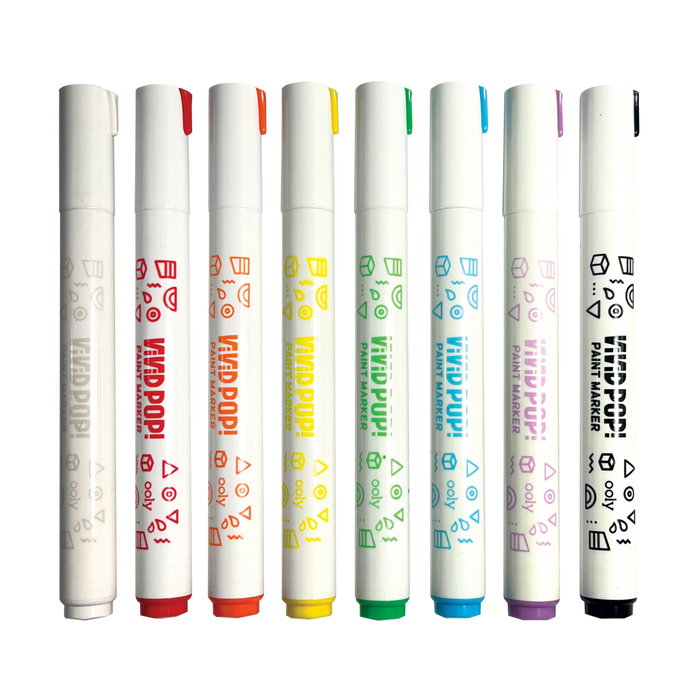 Ooly Vivid Pop 8 Opaque Water Based Acrylic Paint Markers 8yrs+