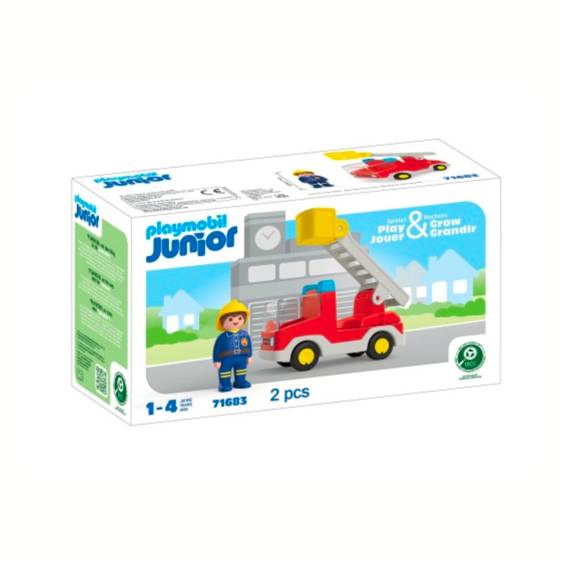 Playmobil Junior Ladder Unit Fire Truck Toy Car Toddlers Gift Idea 12m+