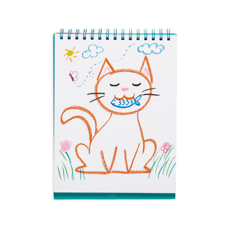 Ooly 12 Cat Parade Twist-Up Watercolour Gel Crayons Stationary Art and craft for kids 3yrs+