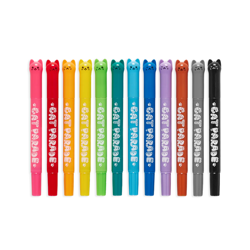 Ooly 12 Cat Parade Twist-Up Watercolour Gel Crayons Stationary Art and craft for kids 3yrs+