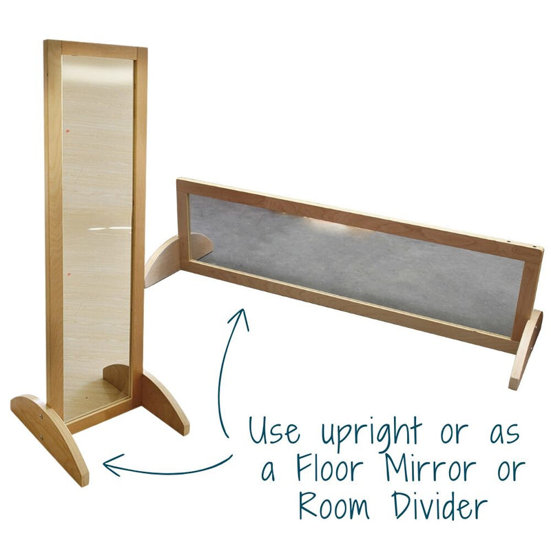 Billy Kidz Birch Kindy/Floor Mirror 35 x 40 x 124cm Kids Furniture Baby and Toddler Range School Range (Bulky Shipping)