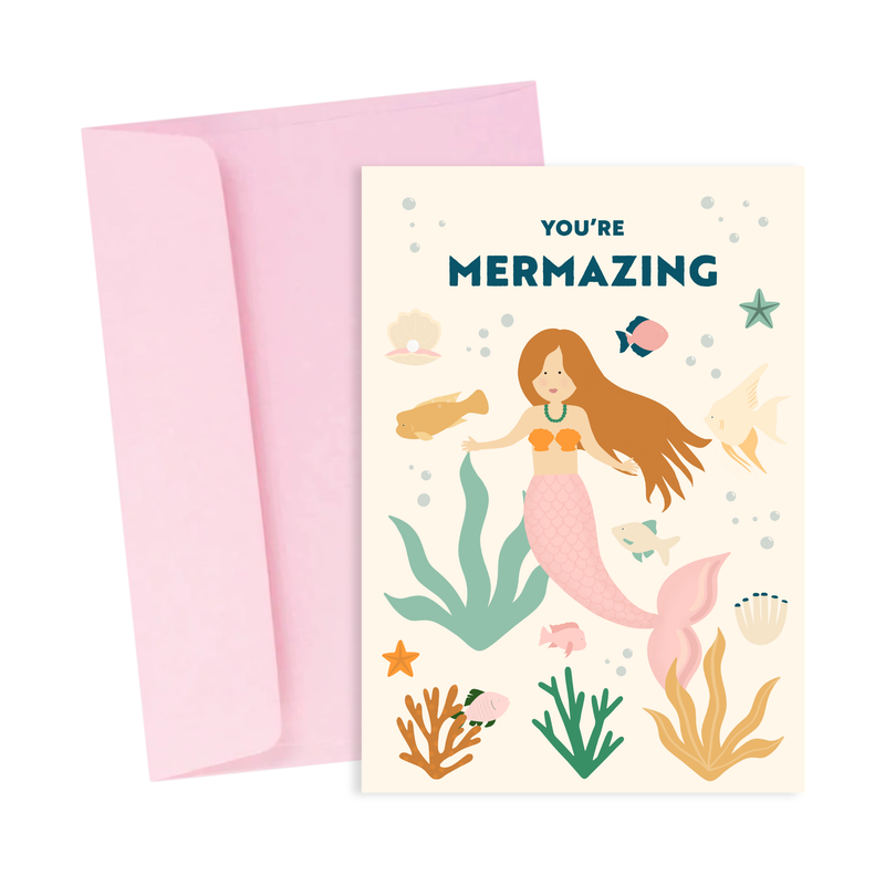 You're Mermazing Card Kids Birthday Card By Popsy Press