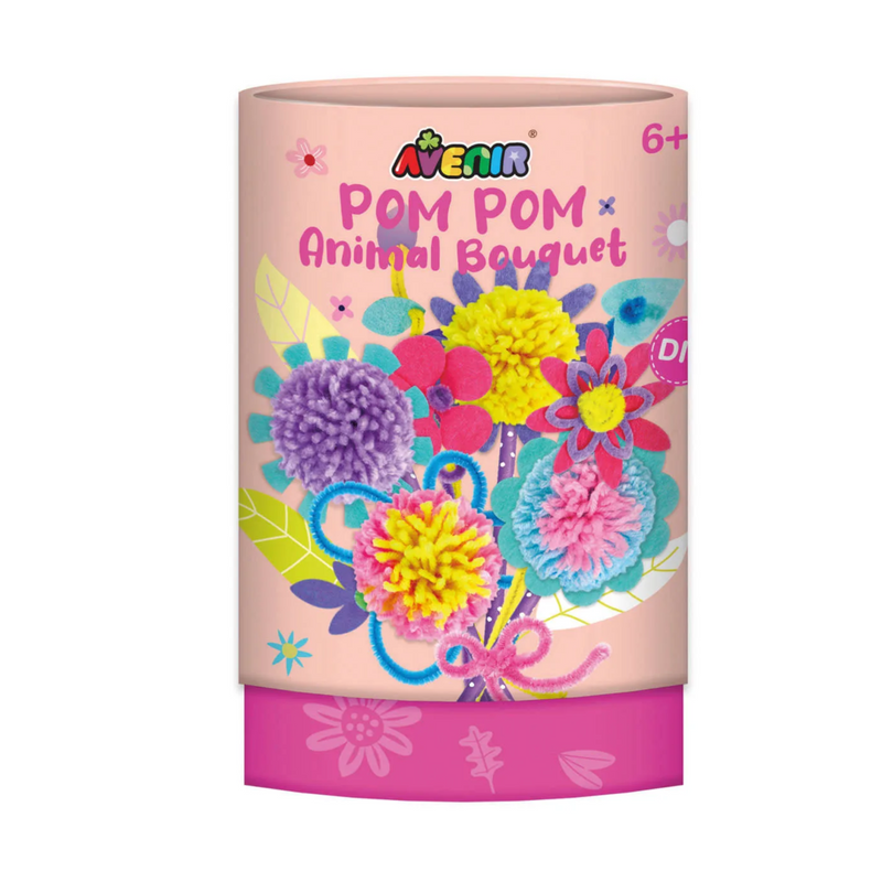 Avenir Pom Pom Bouquet Flower Kit Art and Craft for Kids Gifting Idea for 6yrs+