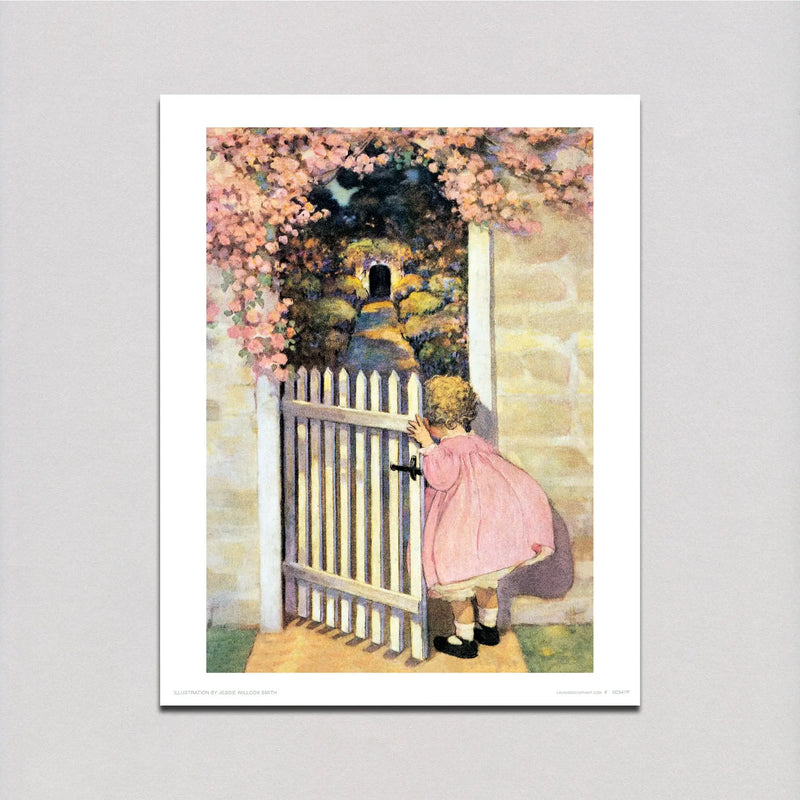 Gate to the Secret Garden Kids Birthday Card By Laughing Elephant