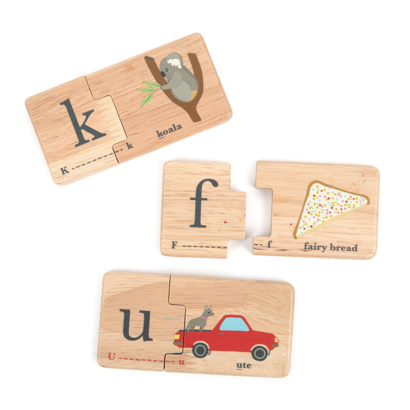 Make Me Iconic Wooden Australian Alphabet Puzzle Educational Jigsaw Toy 2yrs+