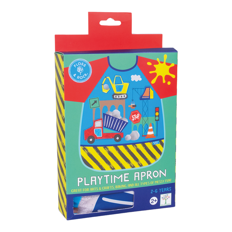 Floss & Rock Playtime Waterproof Apron Construction Mess Play Practical Life Materials 2-6yrs