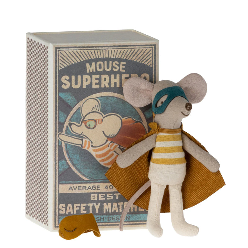 Super Hero Mouse in Matchbox by Maileg Gifting Idea for 3yrs+