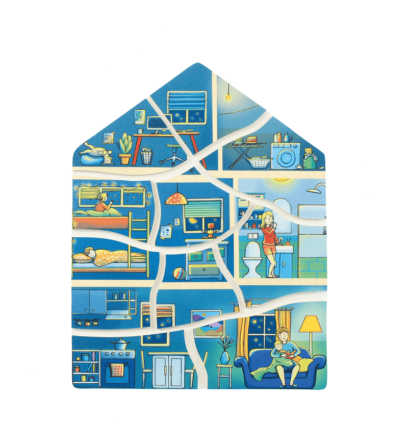 Beleduc Home Layer Puzzle Glow in the Dark Cognitive Developmental Toys for Preschooler 4yrs+