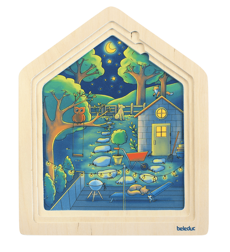 Beleduc Home Layer Puzzle Glow in the Dark Cognitive Developmental Toys for Preschooler 4yrs+