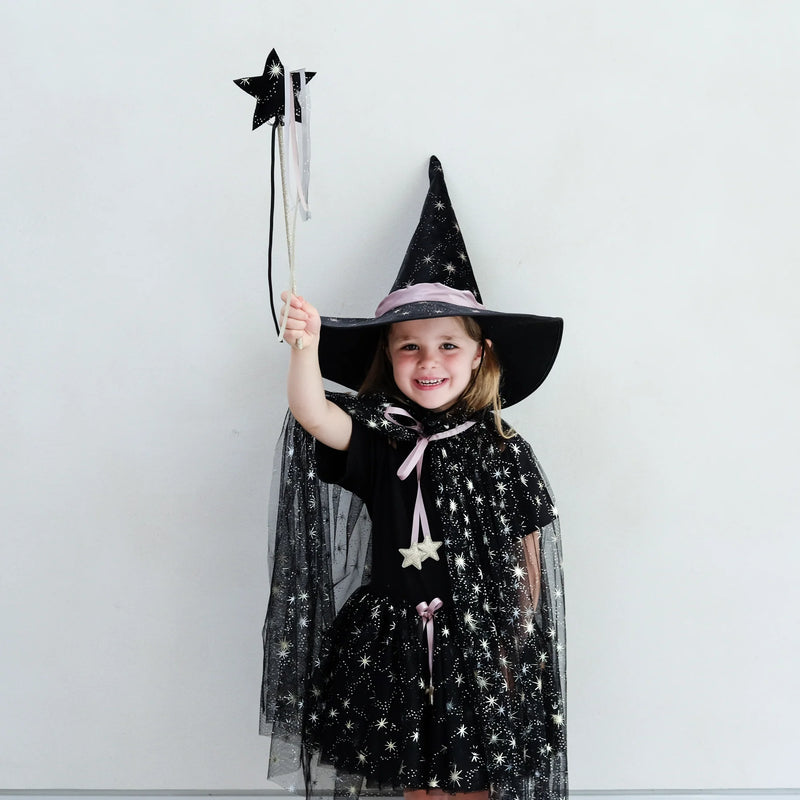Agatha Witch Hat Black by Mimi & Lula Imaginative Play Gift Idea Halloween Range for 3yrs+