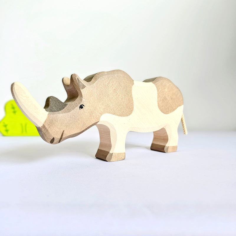Holztiger Rhinoceros Wooden Animals Wildlife Animal 3yrs+