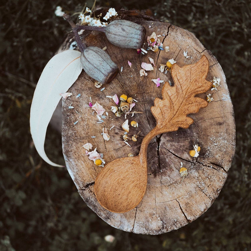 Wild Mountain Child Leaf Spoon Nature Play Tools Sensory Toys