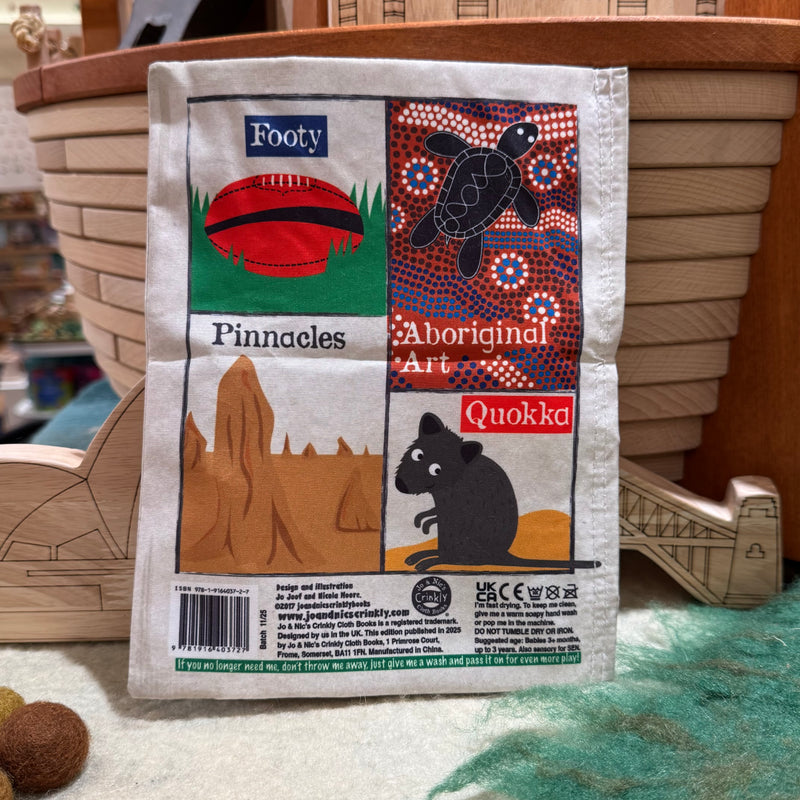 Nursery Times Crinkly Newspaper All About Australia By Jo & Nic’s Crinkly Cloth Book Australian Theme 3m+
