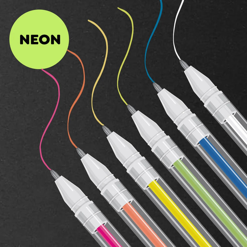 Tiger Tribe Neon Fine Tip Paint Pens Stationary Art and Craft for kids 5yrs+