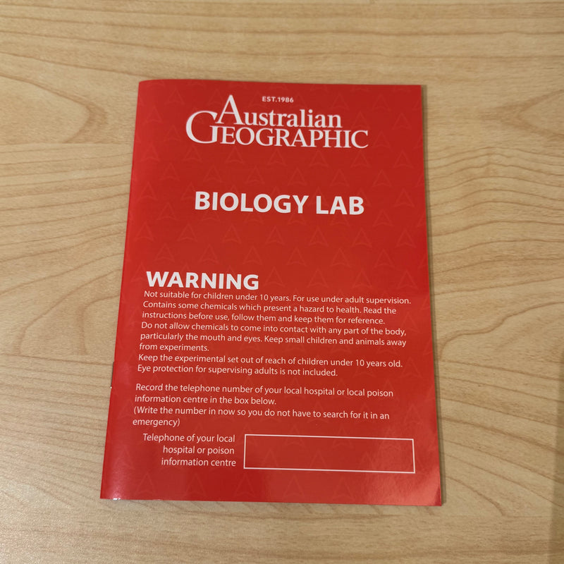 Australian Geography Biology Lab Kit with 15 Biology Experiments Early Science STEM Toys Gifting Idea for 10yrs+