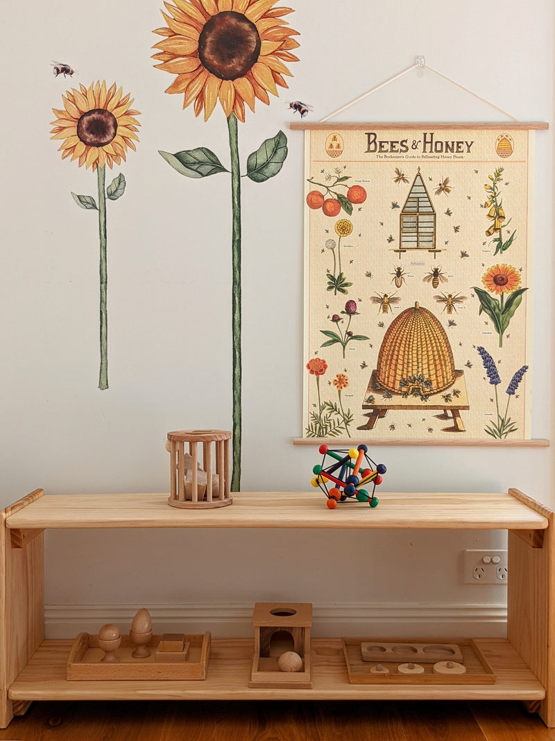 Montessori Shelf Australian Made Infant Toy Shelf 100(L) x 28(W) x 40(H)cm Best Seller Kids Furniture (Furniture Shipping)