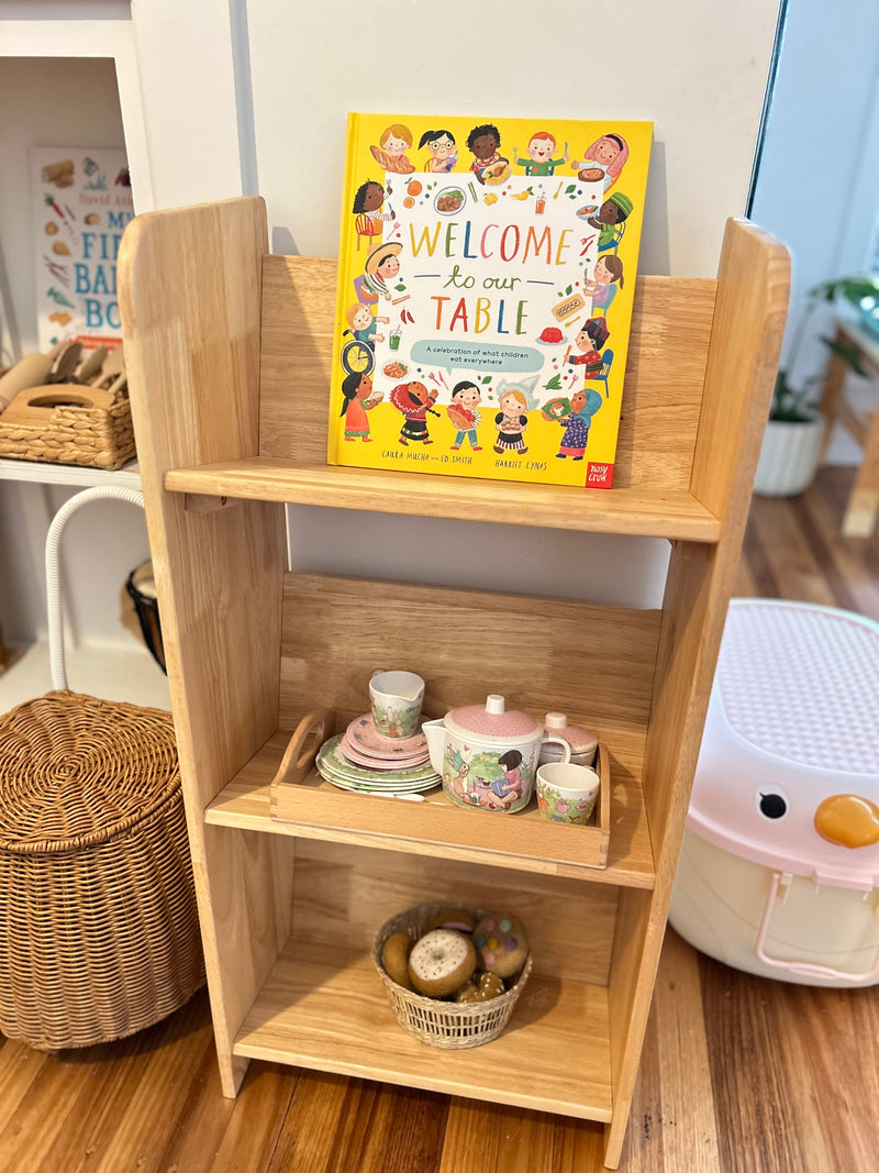 Qtoys 3 Tier Book Shelf Puzzle display Shelf Kids Furniture (Bulky Shipping)