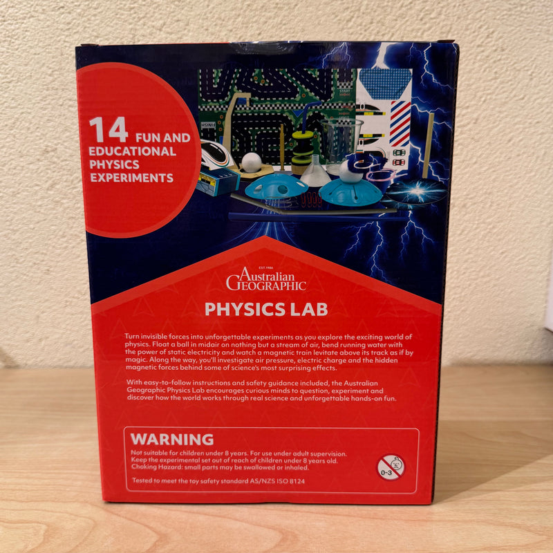 Australian Geographic Physics Lab Kit with 14 Physics Experiments Early Science STEM Toys Gifting Idea for 10yrs+