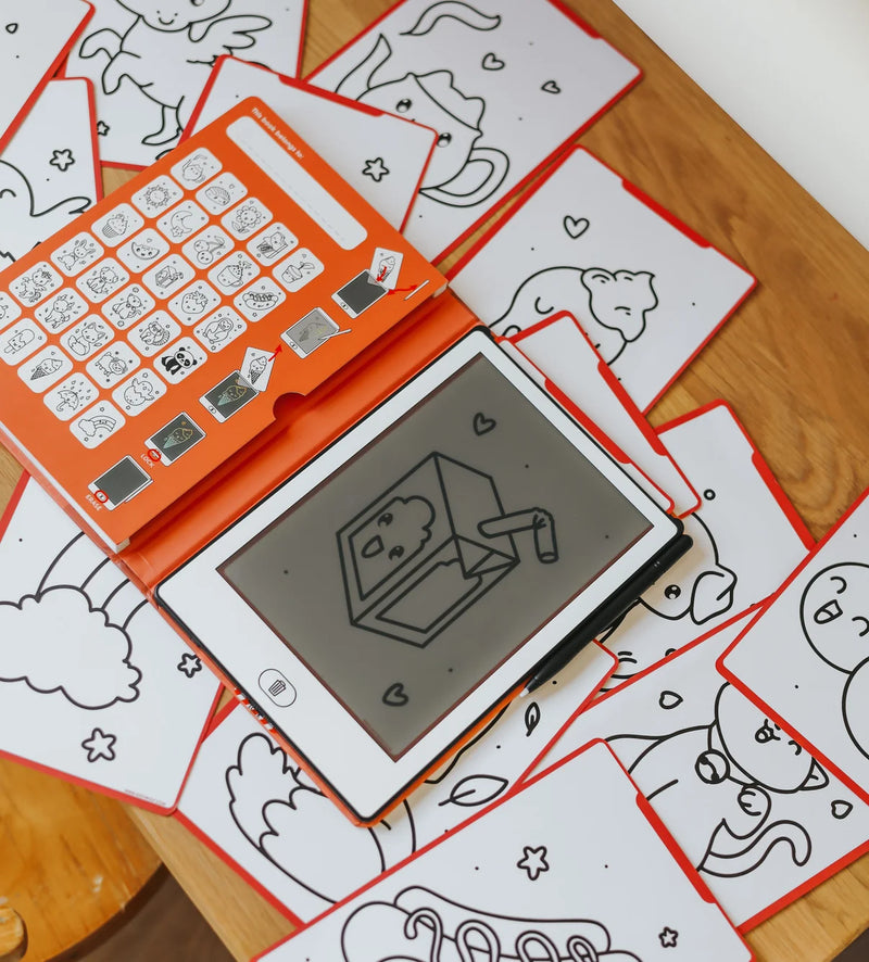 Kidywolf KidyDraw Mini LCD Screen Tracing Tablet Book Kawaï Travel Toys for Kids 4yrs+