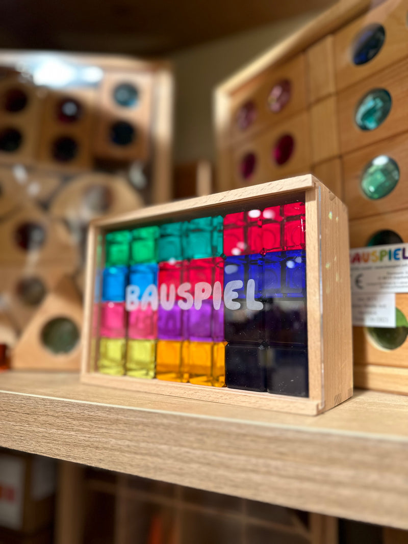 Bauspiel Luminous Building Blocks 24 Piece STEM Wooden Toys 3yrs+