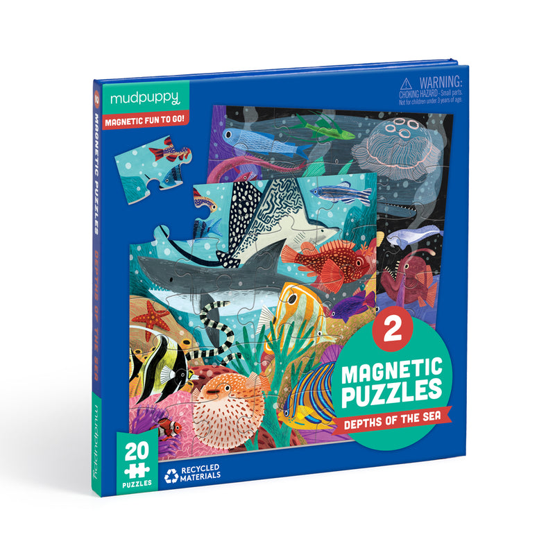 Mudpuppy 20pc Magnetic Jigsaw Puzzle Depths of Seas Ocean Travel Toys Best Seller 4yrs+