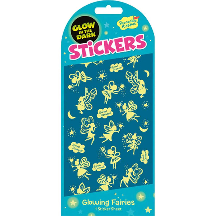 Peaceable Kingdom Glowing Fairies Stickers Glow in the Dark Art and craft for kids 3yrs+