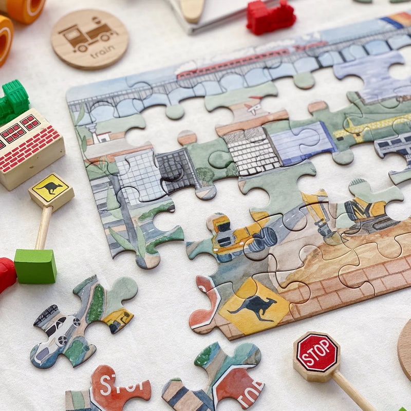 Adored Illustrations The Incredible Puzzle 31x23cm Cognitive Developmental Toys for Toddlers 3yrs+