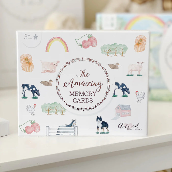 Adored Illustrations The Amazing Farm Memory Card Game 3yrs+