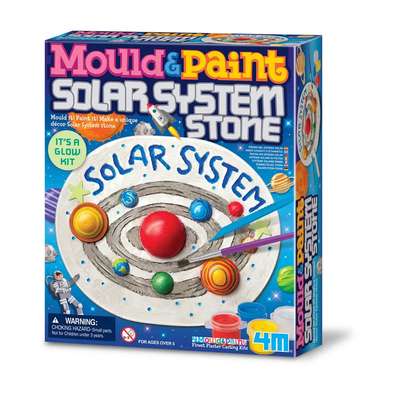Mould & Paint Solar System Stone Glow In The Dark Kit By 4M Space Toys Art and Craft for Kids Gifting idea for 5yrs+