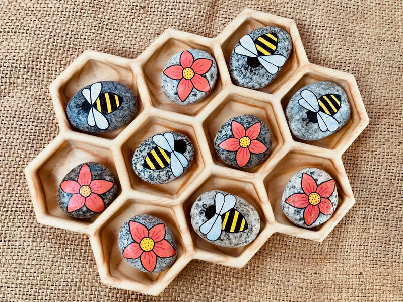 Beadiebug Large Wooden Trinket Tray Art and Craft for Kids 3yrs+