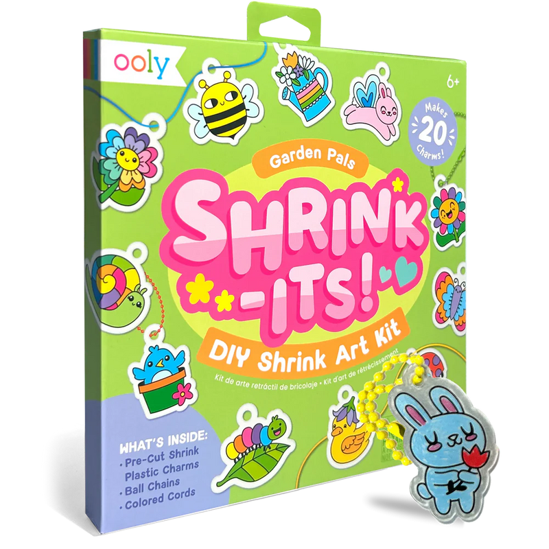 Ooly Shrink-Its Garden Pals DIY Shrink Art Kit Art and Craft for Kids Gift Idea for 6yrs+
