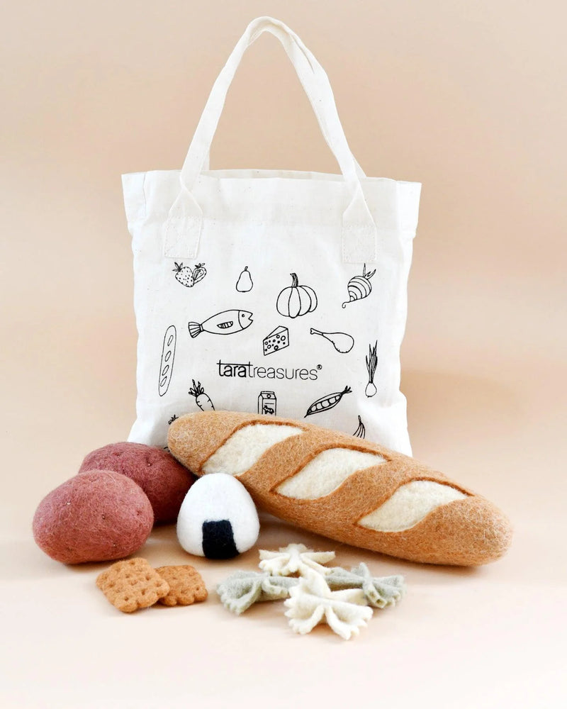 Tara Treasures Felt Food Groups Carbohydrates Pretend and Imaginative Play Kitchen Accessories 3yrs+
