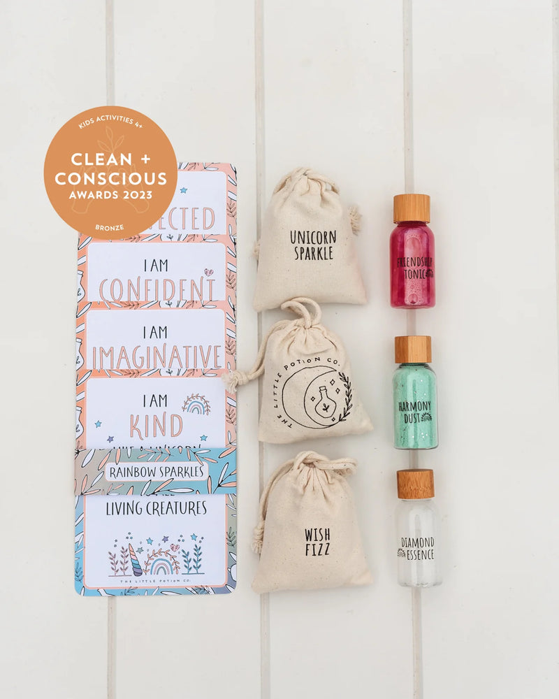 Rainbow Sparkles Mindful Potion Kit by The Little Potion Co Art and craft for kids Fairy Unicorn and Castle Theme Gifting Ideas Sensory Toys Best Seller 3yrs+