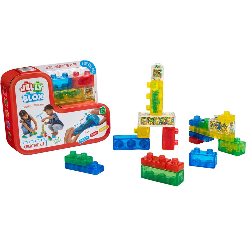 Jelly Blox Creative Kit 20pcs Squishy Sensory Creative Play Gift Idea for Toddler 2yrs+
