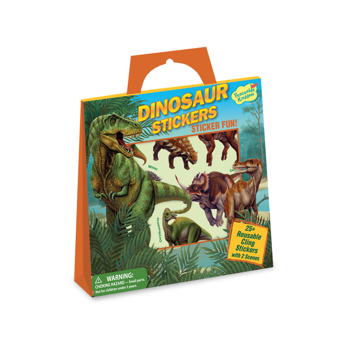 Peaceable Kingdom Reusable Sticker Tote Dinosaur Travel Toys 3yrs+ Dinosaur toy