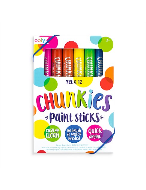 Ooly 12 Chunkies Paint Sticks Stationary Art and craft for kids 3yrs+