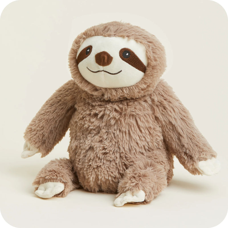 Warmies Large Sloth Brown/White Weighted Plush Toys 30cm Wellbeing Gift Idea for 0m+