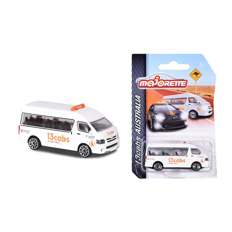 Majorette Taxi Toyota Hiace Maxi Van 13Cabs White Best Seller Toy Car Travel Toys 3yrs+