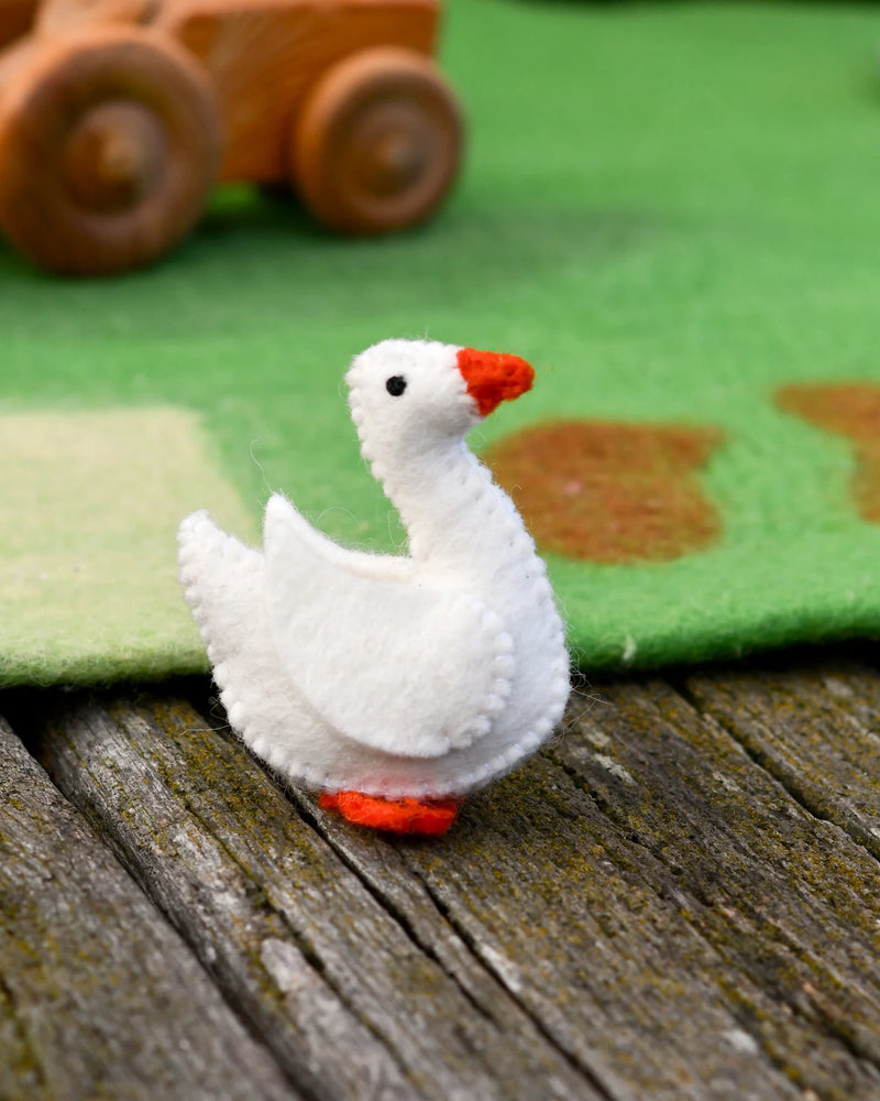 Tara Treasures Felt Goose Pretend & Imaginative Play Farm Animal Toys Felt Animals 3yrs+