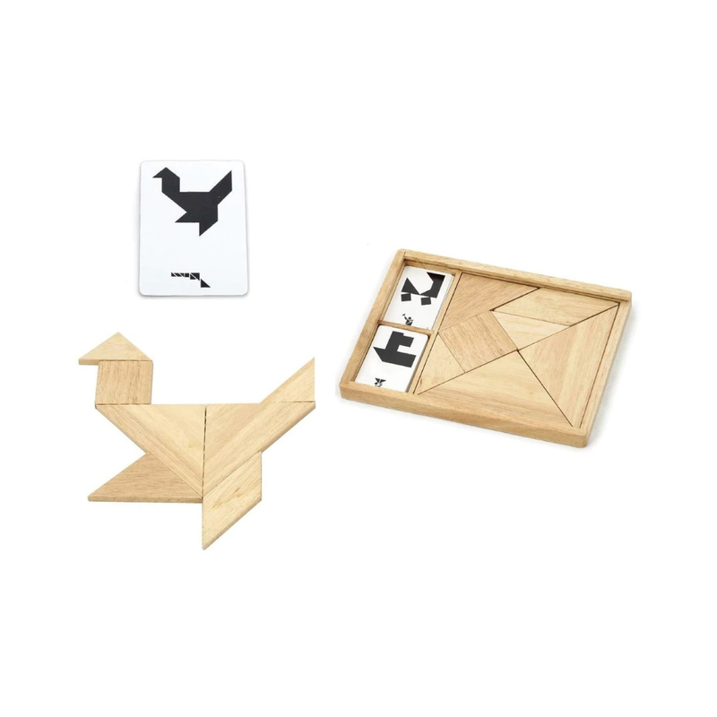 Viga Wooden Tangram Shape Puzzle Game Early 7pcs 3yrs+