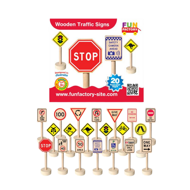 Fun Factory Australian themed Traffic Signs 20 Packs for 3yrs+