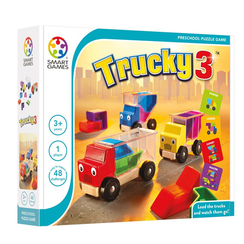 Smart Games Trucky 3 Toy Car Cognitive Developmental Game for Toddlers Gift Idea Best Seller 3yrs+