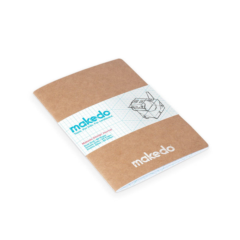 Makedo Design Journal Dual Grid 2D and 3D Art and Craft for Kids 5yrs+