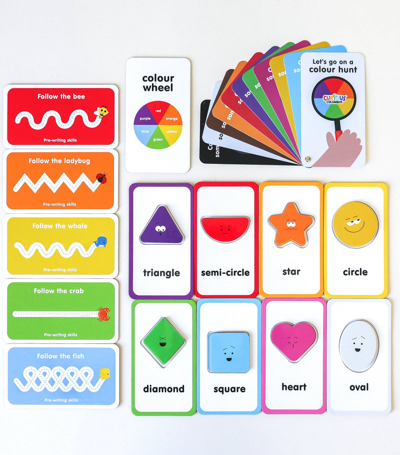 Curious Columbus Flashcards Shapes & Colours