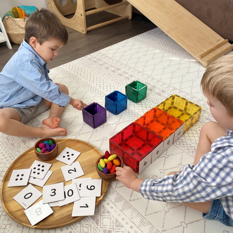 Learn and Grow Toys Magnetic Tiles Topper Numeracy Pack 40 Piece Early Math Games for Kids STEM Cognitive Developmental Toys for Toddlers Best Seller 3yrs+